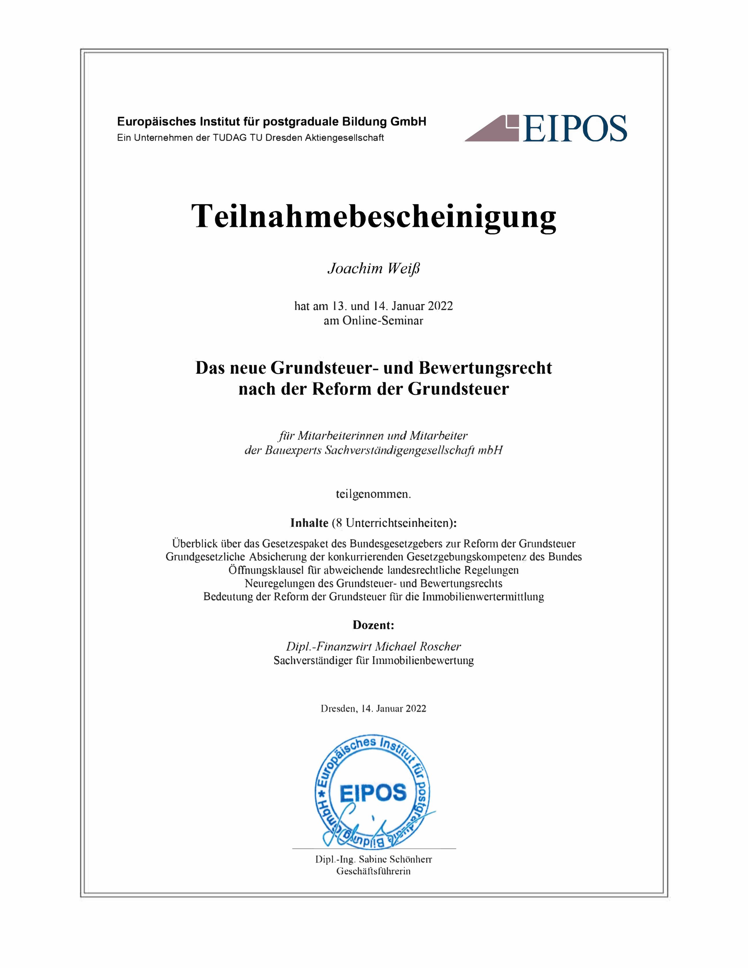 Neues Grundsteuer- u. Bewertungsrecht